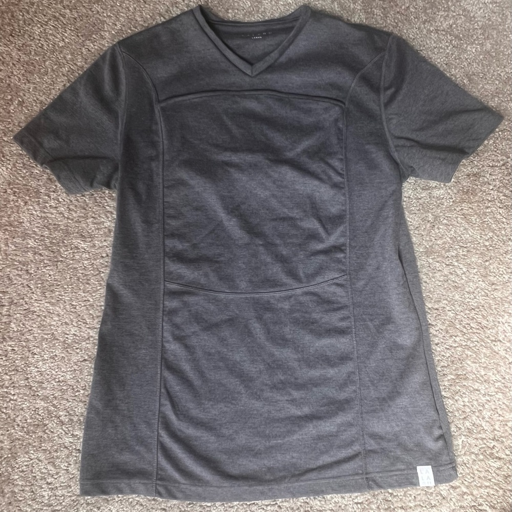 Men's Gray Short Sleeve Shirt - Picture 7 of 7